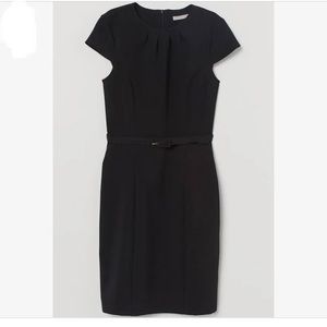 H&M Black Dress with Belt Large